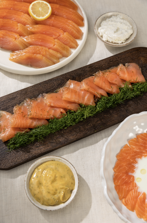 Swiss Lachs salmon tasting after Embassy of Japan visit