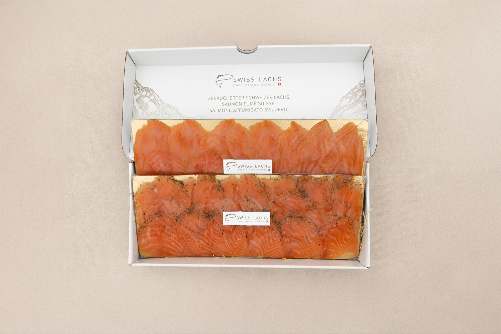 Duo aus Rauchlachs und Graved Lachs